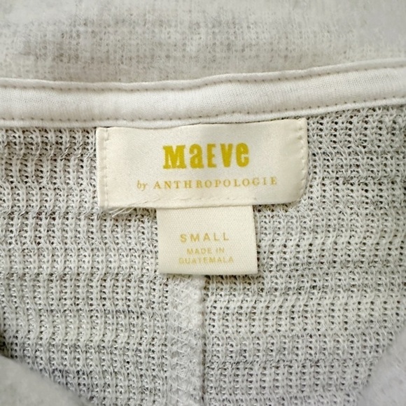 NWT Maeve Anthropologie Risa Split Hem Cowl Neck Sweater Ivory Grey size S - Picture 8 of 10